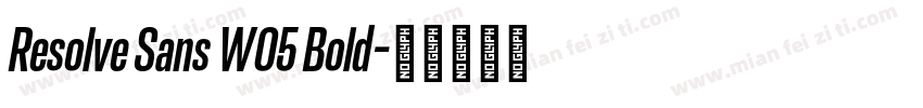 Resolve Sans W05 Bold字体转换